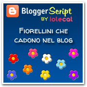 Fiorellini colorati che cadono nel blog