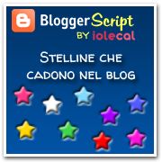 Stelline colorate che cadono nel blog