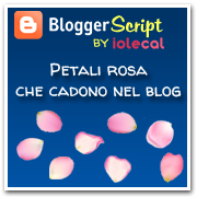 Petali rosa che cadono nel blog