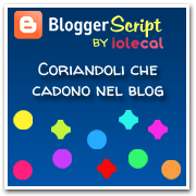 Coriandoli che cadono nel blog