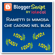 Rametti di mimosa che cadono nel blog