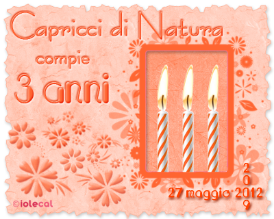 3 anni con Capricci di Natura