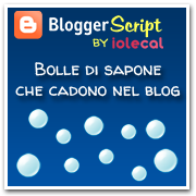 Bolle di sapone che cadono nel blog