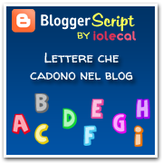 Lettere che cadono nel blog