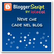 Neve che cade nel blog