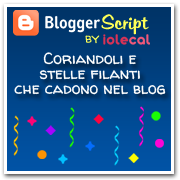 Coriandoli e stelle filanti che cadono nel blog