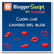 Cuori che cadono nel blog