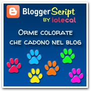 Orme colorate che cadono nel blog