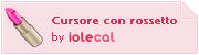 Cursore con rossetto