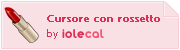 Cursore con rossetto
