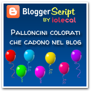 Palloncini colorati che cadono nel blog