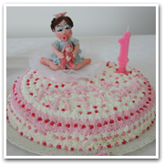 torta con cake topper