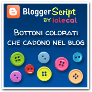 Bottoni colorati che cadono nel blog