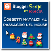 Soggetti natalizi al passaggio del mouse