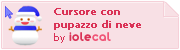Cursore con pupazzo di neve