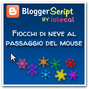 Fiocchi di neve al passaggio del mouse