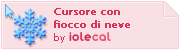 Cursore con fiocco di neve