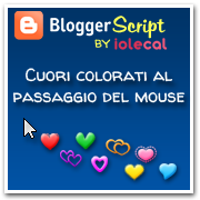 Cuori colorati al passaggio del mouse