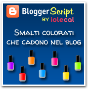 Smalti colorati che cadono nel blog